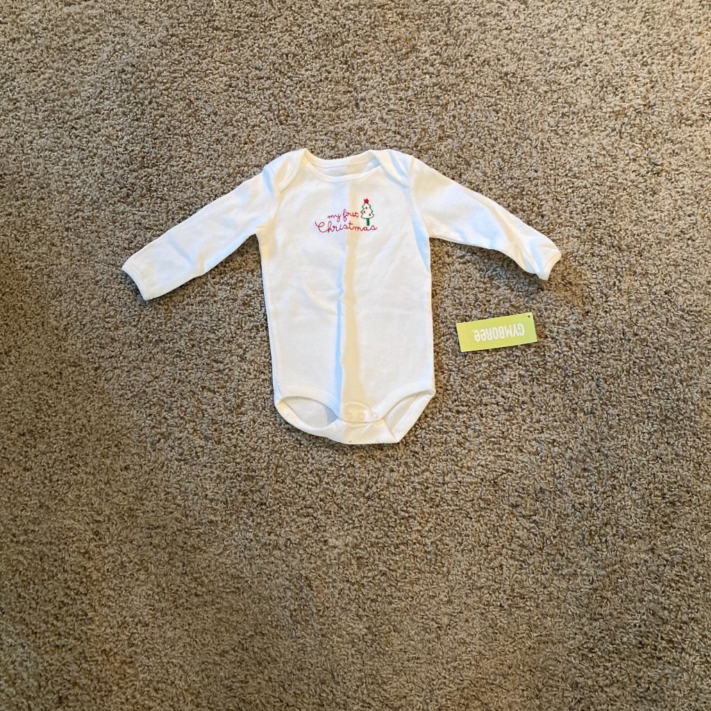 New Gymboree Cream Onesie Sz 6-12 Months
